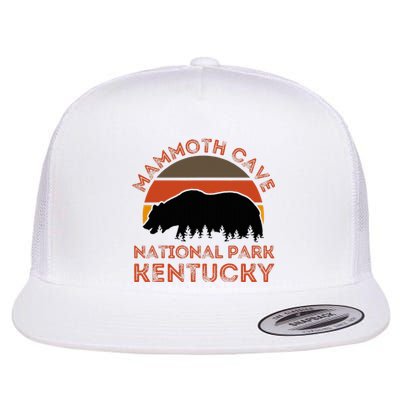 Mammoth Cave National Park Kentucky Bear Hiking Nature Retro Flat Bill Trucker Hat