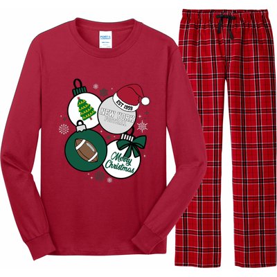 Merry Christmas New York Football Est 1959 Long Sleeve Pajama Set