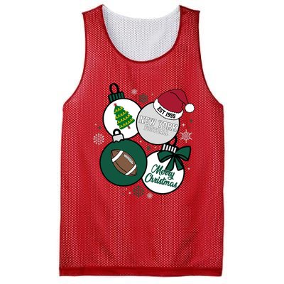 Merry Christmas New York Football Est 1959 Mesh Reversible Basketball Jersey Tank