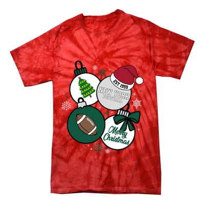 Merry Christmas New York Football Est 1959 Tie-Dye T-Shirt