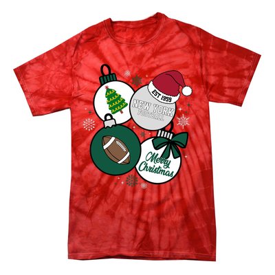 Merry Christmas New York Football Est 1959 Tie-Dye T-Shirt