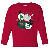 Merry Christmas New York Football Est 1959 Toddler Long Sleeve Shirt