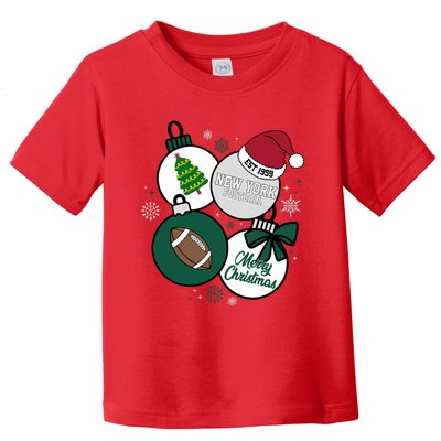 Merry Christmas New York Football Est 1959 Toddler T-Shirt