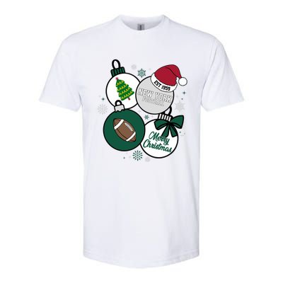 Merry Christmas New York Football Est 1959 Softstyle CVC T-Shirt