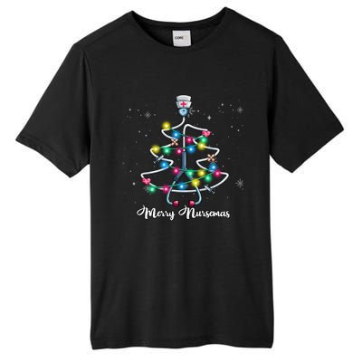 Merry Christmas Nurse Funny Stethoscope Xmas Tree Nursemas Cool Gift Tall Fusion ChromaSoft Performance T-Shirt