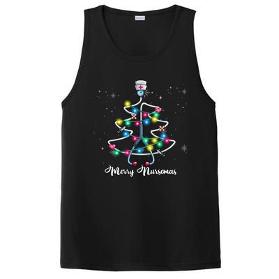 Merry Christmas Nurse Funny Stethoscope Xmas Tree Nursemas Cool Gift PosiCharge Competitor Tank