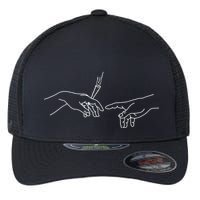 Michelangelo Creation Of Adam Hand Of God With Joint Flexfit Unipanel Trucker Cap