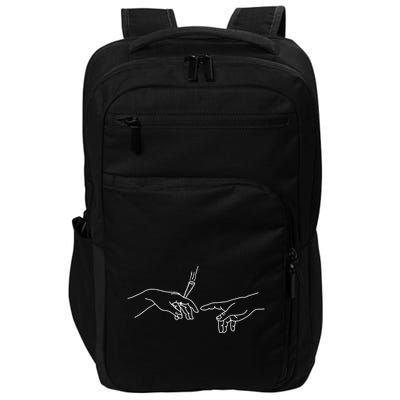 Michelangelo Creation Of Adam Hand Of God With Joint Impact Tech Backpack