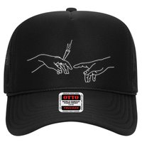 Michelangelo Creation Of Adam Hand Of God With Joint Trucker Hat