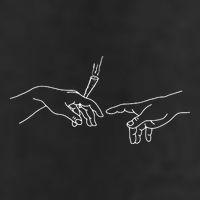 Michelangelo Creation Of Adam Hand Of God With Joint Trucker Hat