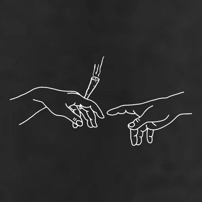 Michelangelo Creation Of Adam Hand Of God With Joint Microfiber Hand Towel