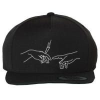 Michelangelo Creation Of Adam Hand Of God With Joint Wool Snapback Cap