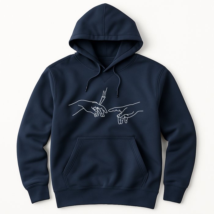 Michelangelo Creation Of Adam Hand Of God With Joint Hoodie