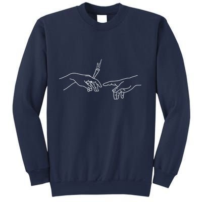 Michelangelo Creation Of Adam Hand Of God With Joint Sweatshirt