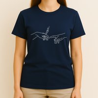 Michelangelo Creation Of Adam Hand Of God With Joint T-Shirt