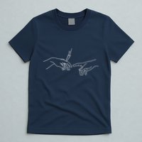 Michelangelo Creation Of Adam Hand Of God With Joint T-Shirt