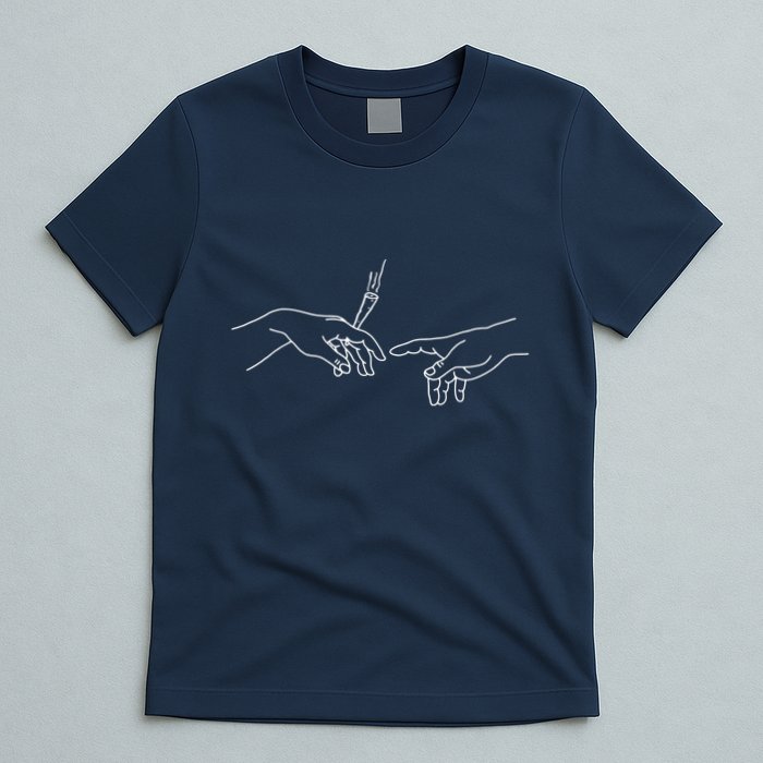 Michelangelo Creation Of Adam Hand Of God With Joint T-Shirt