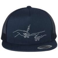 Michelangelo Creation Of Adam Hand Of God With Joint Flatbill Hat