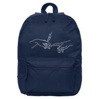 Michelangelo Creation Of Adam Hand Of God With Joint 16 in Basic Backpack