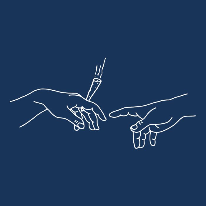 Michelangelo Creation Of Adam Hand Of God With Joint Premium T-Shirt