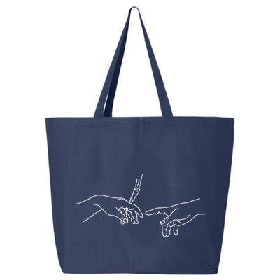 Michelangelo Creation Of Adam Hand Of God With Joint 25L Jumbo Tote