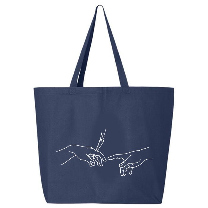 Michelangelo Creation Of Adam Hand Of God With Joint 25L Jumbo Tote