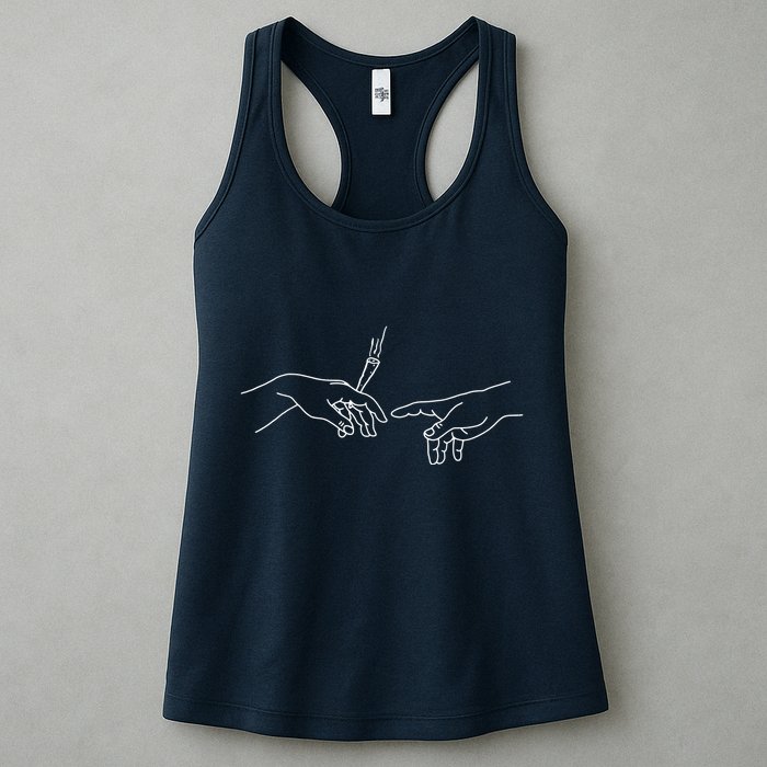 Michelangelo Creation Of Adam Hand Of God With Joint Womens Tank Top