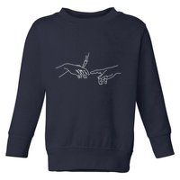 Michelangelo Creation Of Adam Hand Of God With Joint Toddler Sweatshirt