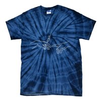 Michelangelo Creation Of Adam Hand Of God With Joint Tie-Dye T-Shirt