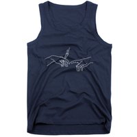 Michelangelo Creation Of Adam Hand Of God With Joint Tank Top