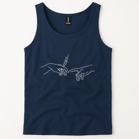 Michelangelo Creation Of Adam Hand Of God With Joint Tank Top