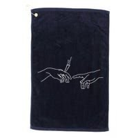 Michelangelo Creation Of Adam Hand Of God With Joint Golf Towel