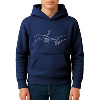 Michelangelo Creation Of Adam Hand Of God With Joint Kids Hoodie