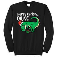 Merry Christmas Oh No Trex Funny Xmas Dino Sweatshirt