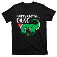 Merry Christmas Oh No Trex Funny Xmas Dino T-Shirt