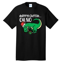 Merry Christmas Oh No Trex Funny Xmas Dino Tall T-Shirt