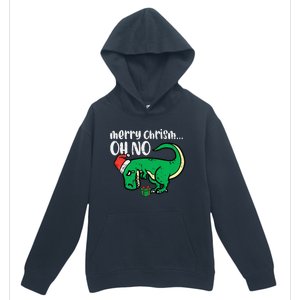 Merry Christmas Oh No Trex Funny Xmas Dino Urban Pullover Hoodie