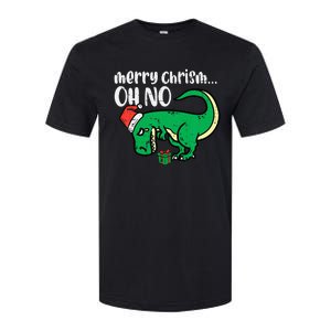 Merry Christmas Oh No Trex Funny Xmas Dino Softstyle CVC T-Shirt