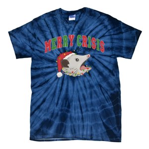 Merry Crisis Opossum Funny Christmas Tie-Dye T-Shirt