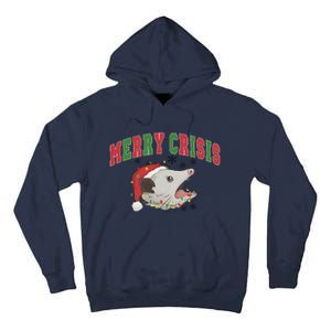 Merry Crisis Opossum Funny Christmas Tall Hoodie