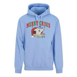 Merry Crisis Opossum Funny Christmas Unisex Surf Hoodie