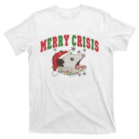 Merry Crisis Opossum Funny Christmas T-Shirt