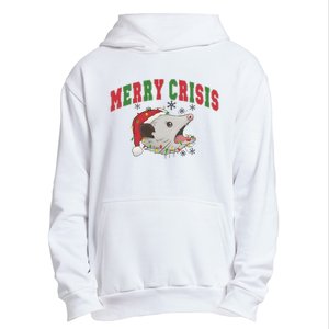 Merry Crisis Opossum Funny Christmas Urban Pullover Hoodie