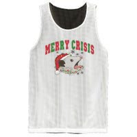 Merry Crisis Opossum Funny Christmas Mesh Reversible Basketball Jersey Tank