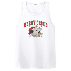 Merry Crisis Opossum Funny Christmas PosiCharge Competitor Tank