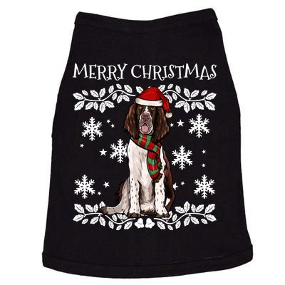 Merry Christmas Ornament English Springer Spaniel Xmas Santa Long Sleeve Doggie Tank