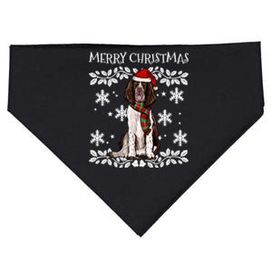 Merry Christmas Ornament English Springer Spaniel Xmas Santa Long Sleeve USA-Made Doggie Bandana