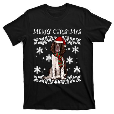 Merry Christmas Ornament English Springer Spaniel Xmas Santa Long Sleeve T-Shirt