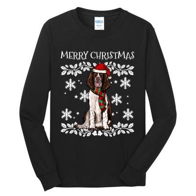 Merry Christmas Ornament English Springer Spaniel Xmas Santa Long Sleeve Tall Long Sleeve T-Shirt