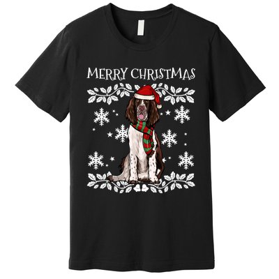 Merry Christmas Ornament English Springer Spaniel Xmas Santa Long Sleeve Premium T-Shirt